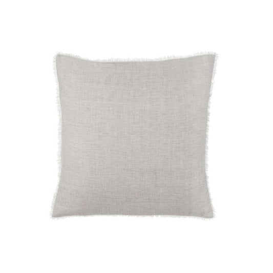 24x24 Lina Linen Pillow, Grey Stripe