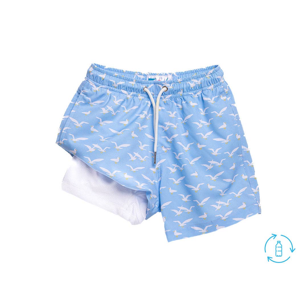 Seagulls | Compression Liner Swim Trunks