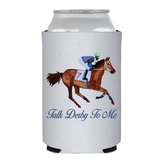 Talk Derby To Me Kentucky Derby Horse Race Jockey Can Cooler