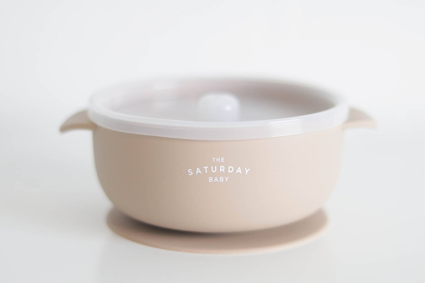 Suction Bowl With Lid - Sand