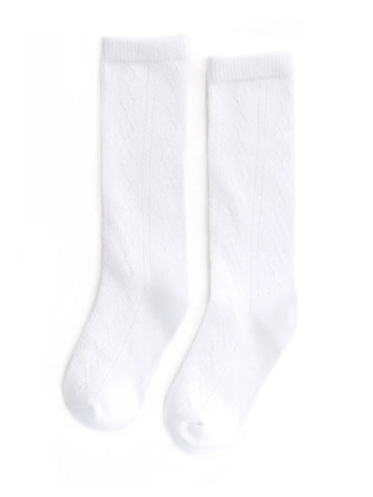 White Fancy Knee High Socks