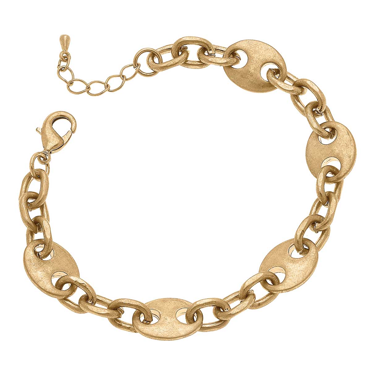 Blaire Mariner Chain Bracelet in Worn Gold