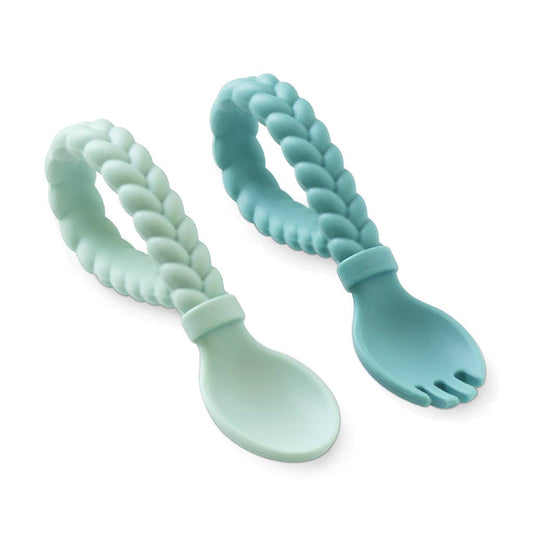 Sweetie Spoons™ Spoon + Fork Set | Mint