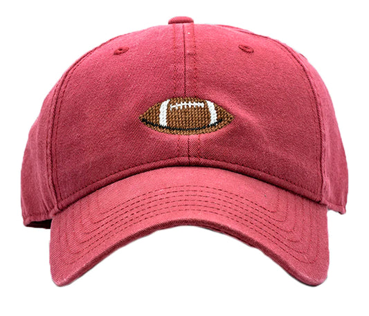 Kids Football Baseball Hat | Weathered Red