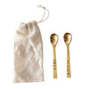 Brass Salt & Pepper Spoon Set