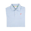 Prim and Proper Polo SS - Pima Beale Street Blue Stripe/Parrot