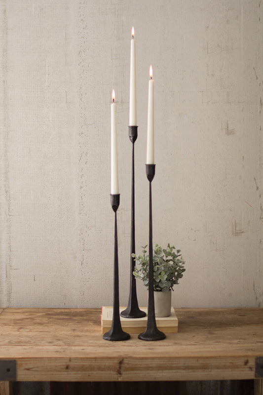 Tall Cast Iron Taper Candle Holder | M