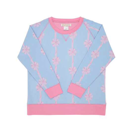 Cassidy Comfy Crewneck - No Bow No Go/Hamptons Hot Pink