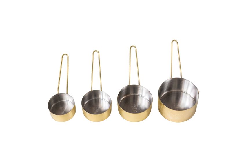 Gold Hammered Measuring Cup Set