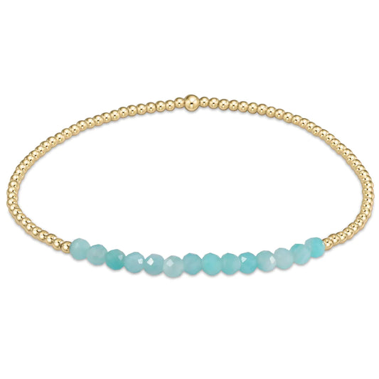 Gold Bliss 2mm Bead Bracelet | Amazonite