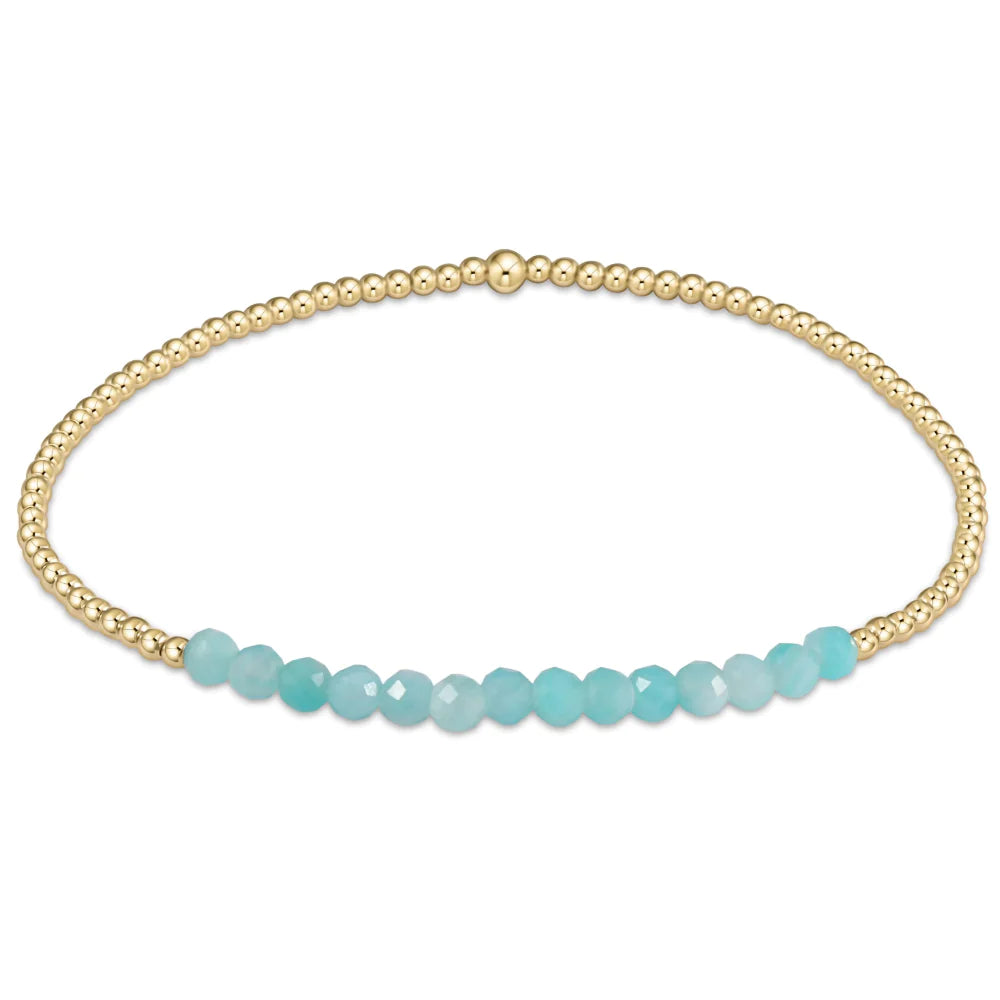 Gold Bliss 2mm Bead Bracelet | Amazonite