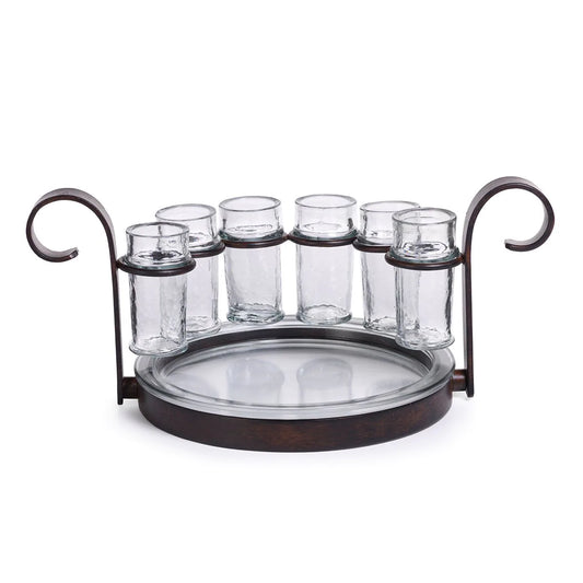 Fiesta Six Shot Tequila Set | Antique Brown