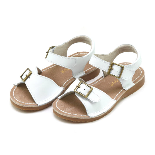 Olivia Buckled Sandal - White