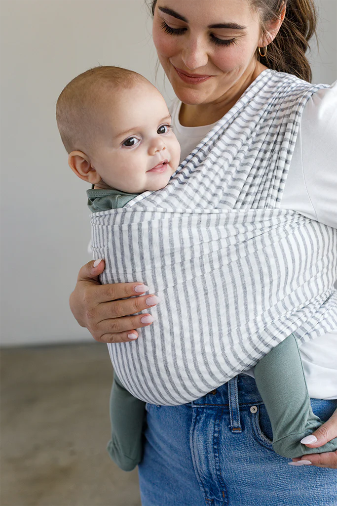 Solly Baby Wrap | Natural & Grey Stripe