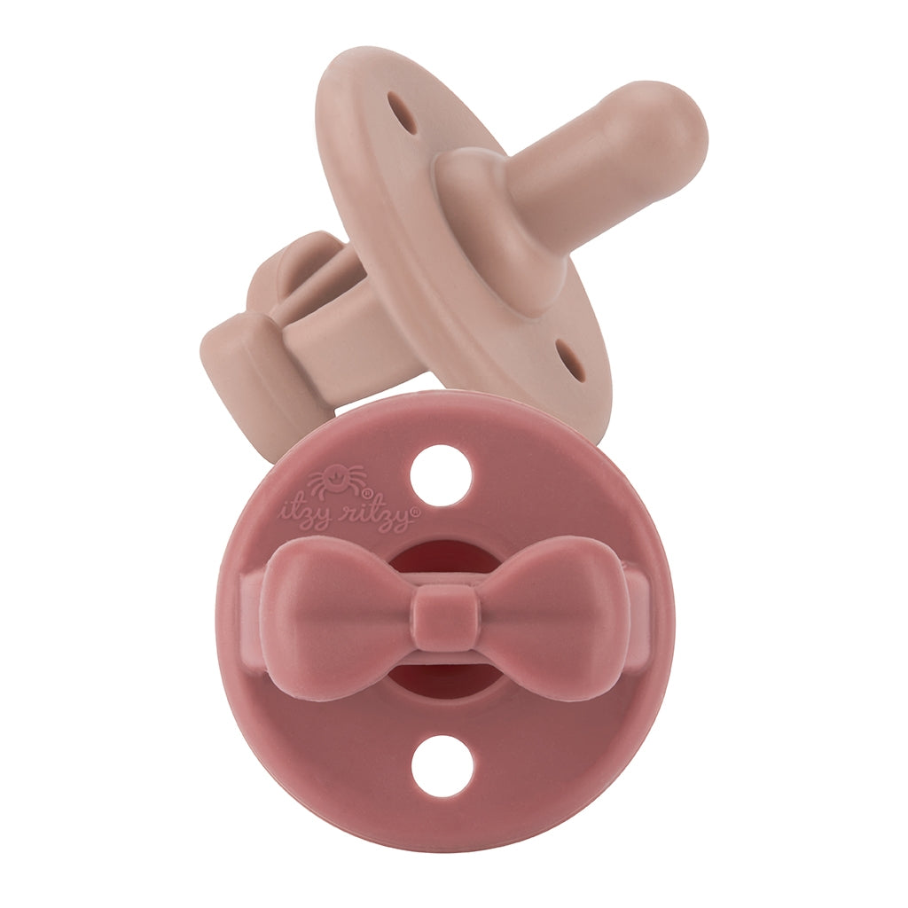 Sweetie Soother Pacifier Set (2 pack) | Clay & Rosewood - Bows