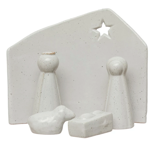 Stoneware Nativity Scene | 5 Piece Set