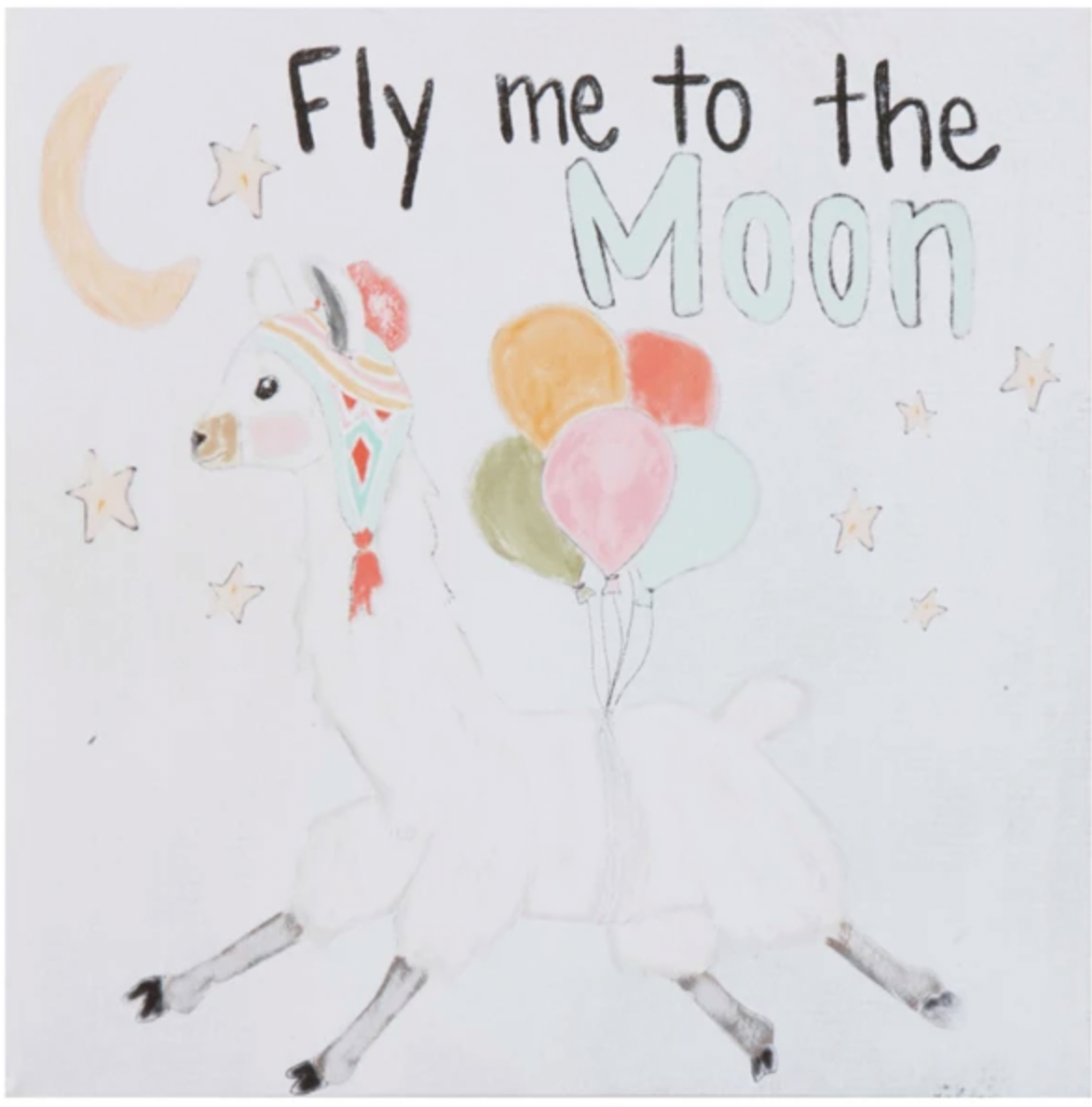 Fly Me To The Moon Canvas Wall Decor