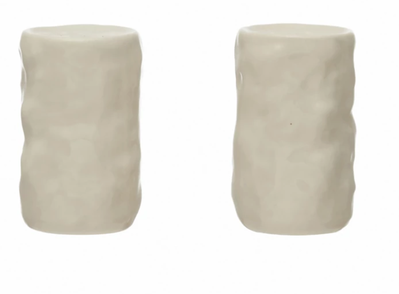 Sculpted Stoneware Salt & Pepper Shakers