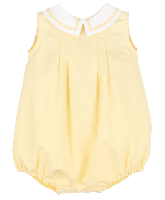 Yellow Sleeveless Bubble with Collar