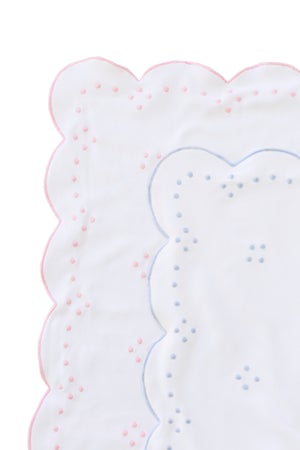 Scalloped Receiving Blanket | Pink