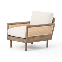 Zayne Taupe Cane Chair