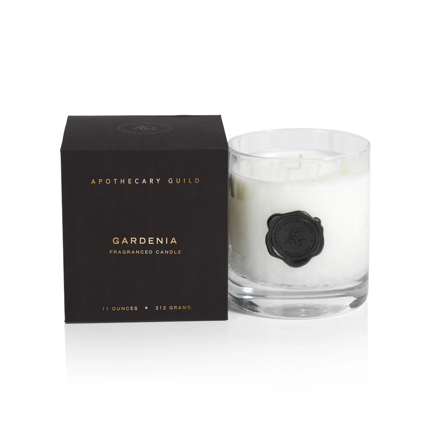 Apothecary Guild Opal Glass Candle in Gift Box  - Gardenia (Burn Time 60 hours)