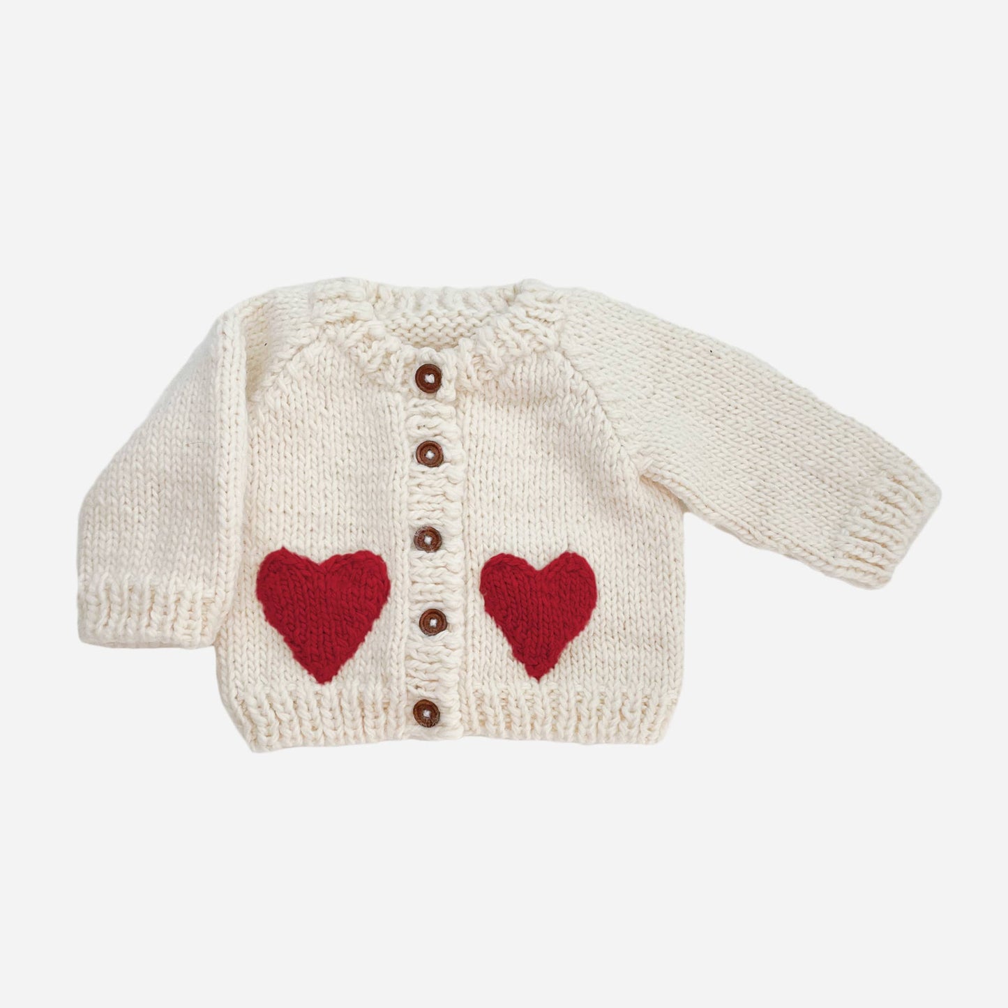 Heart Cardigan | Red