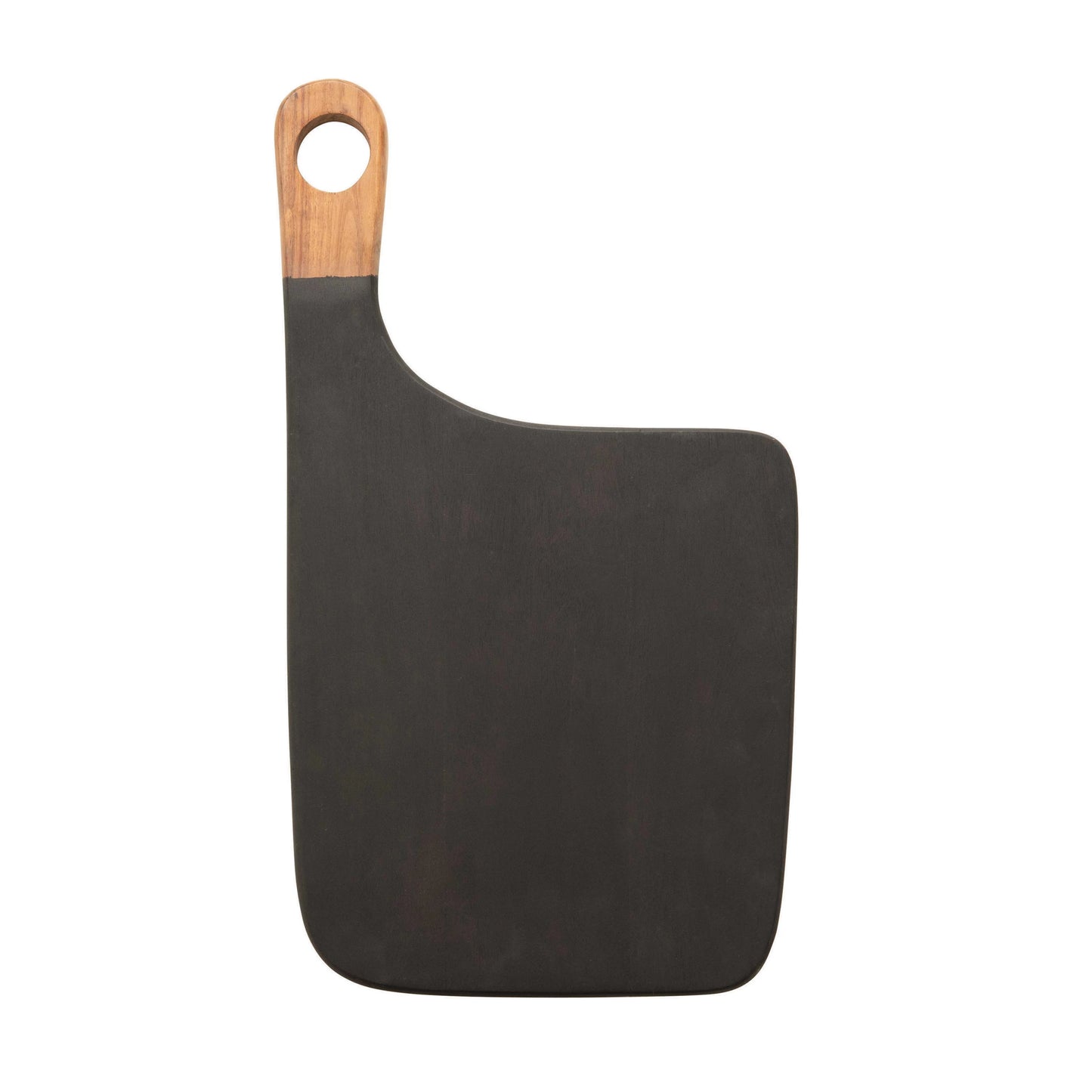 Cheese/Cutting Board with Handle - Black/Natural 17"L x 9.25" W