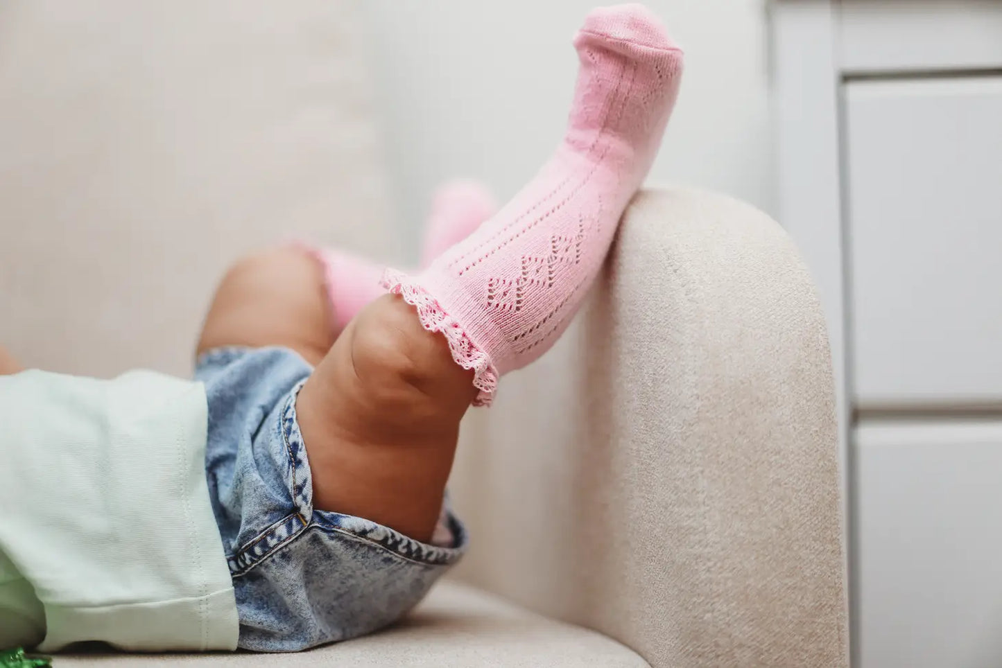 Peony Fancy Lace Top Knee Highs