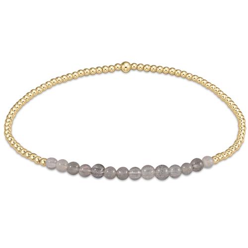 gold bliss 2mm bead bracelet | labradorite