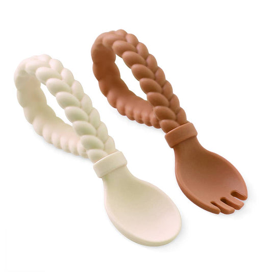 Sweetie Spoons™ Spoon + Fork Set | Buttercream + Toffee