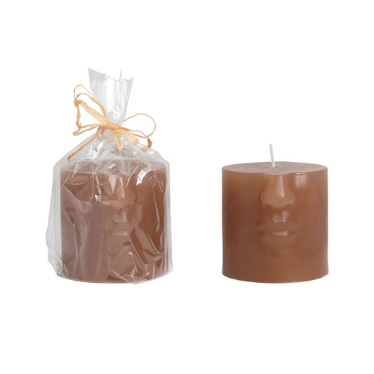 Face Pillar Candle - 3"D