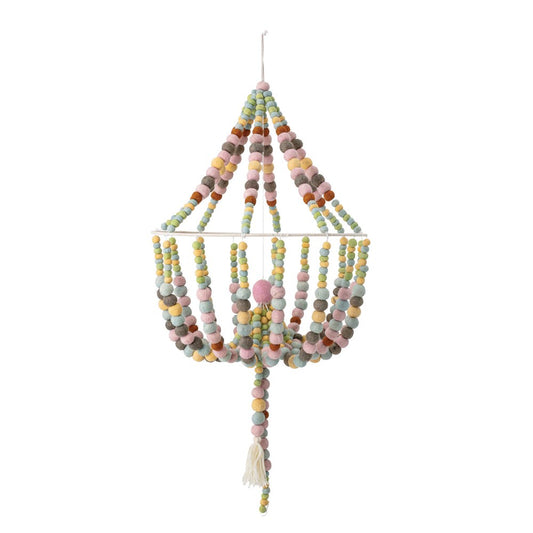 Wool Felt Pom-Pom Chandelier Mobile