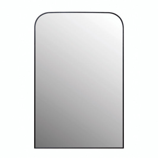 Black Metal Framed Wall Mirror | 42"W x 65"H