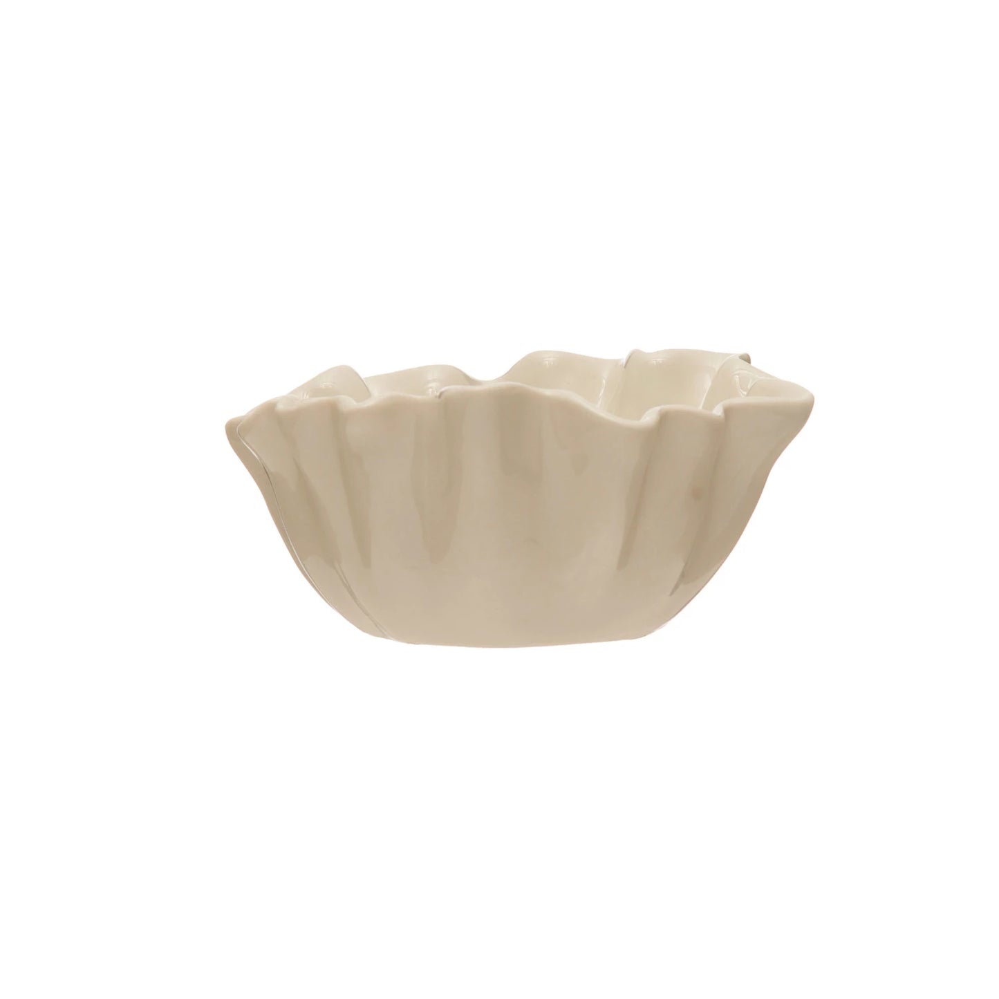 Stoneware Fluted Bowl | White | Medium