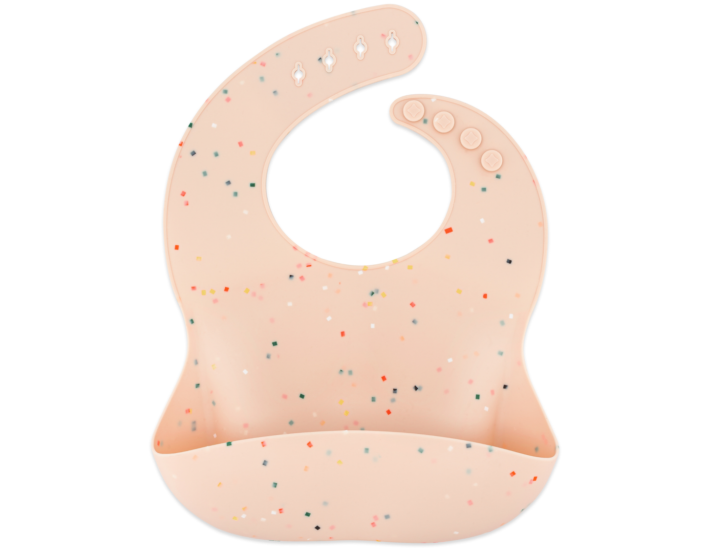 Silicone Bib | Guava Confetti