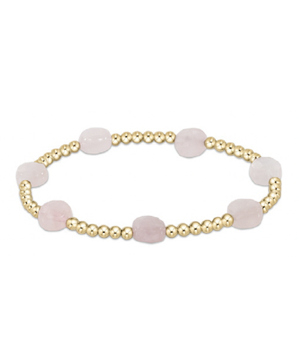 Admire Gold 3mm Bead Bracelet | Pink Opal