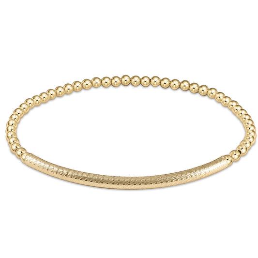 enewton extends | bliss bar textured 3mm bead bracelet | gold