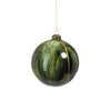 Water Color Glass Ornament | Shiny Green | 4.75"