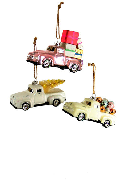 Assorted Countryside Truck Ornament - Pastel