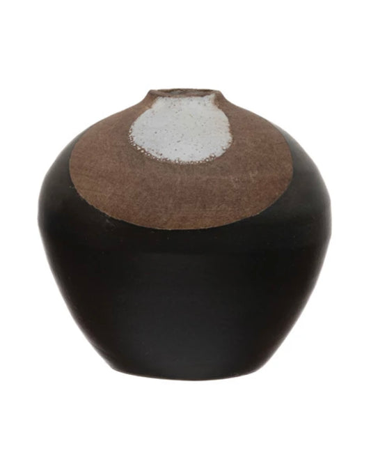 Black/Brown Terracotta Vase - L