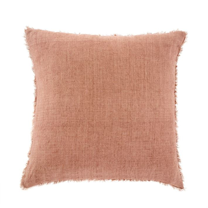 Lina Linen Pillow, 24x24- Redwood