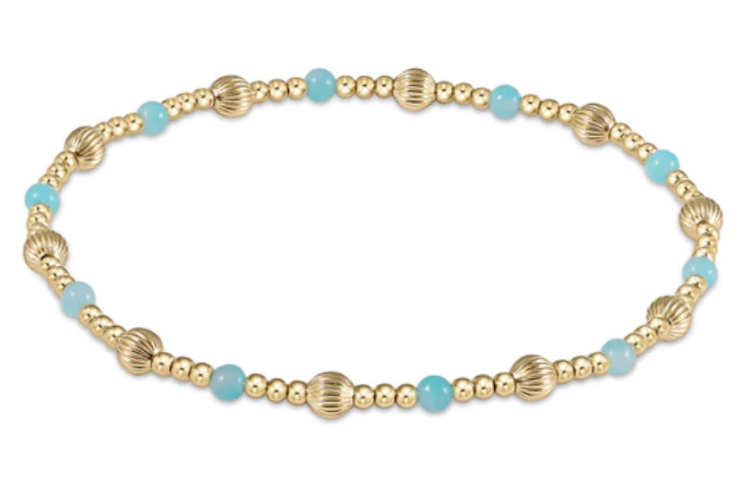 Dignity Sincerity Pattern 4mm Bead Bracelet | Amazonite