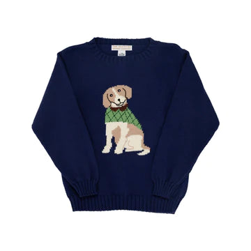 Isaac’s Intarsia Sweater - Nantucket Navy/Dog