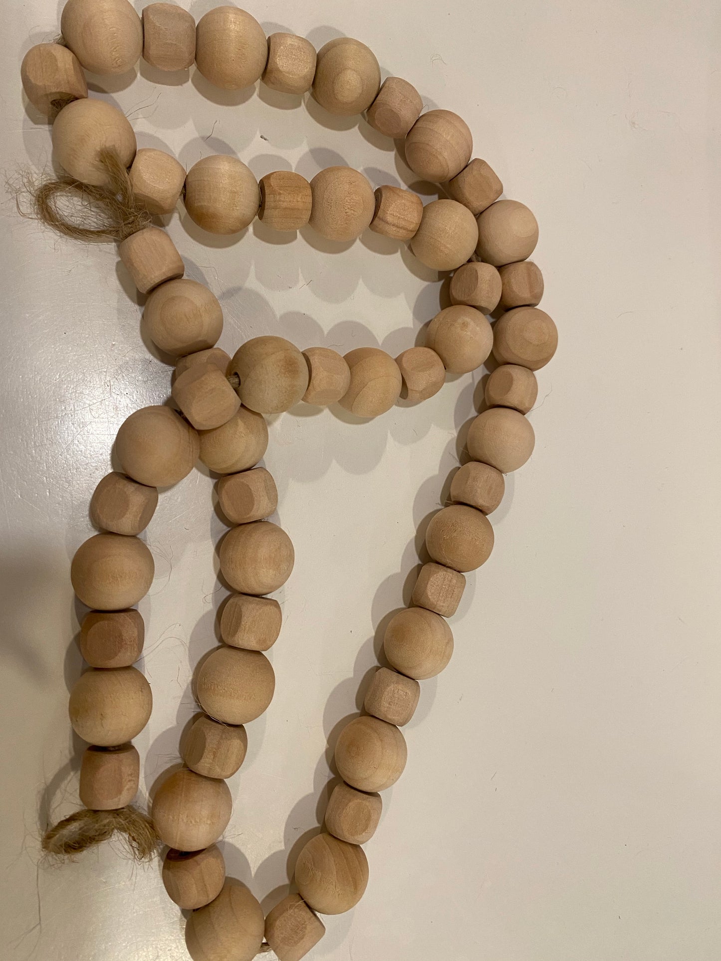 Small Assorted Wood Bead Garland - 34”