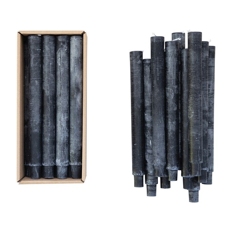 10” Unscented Taper Candles - Black