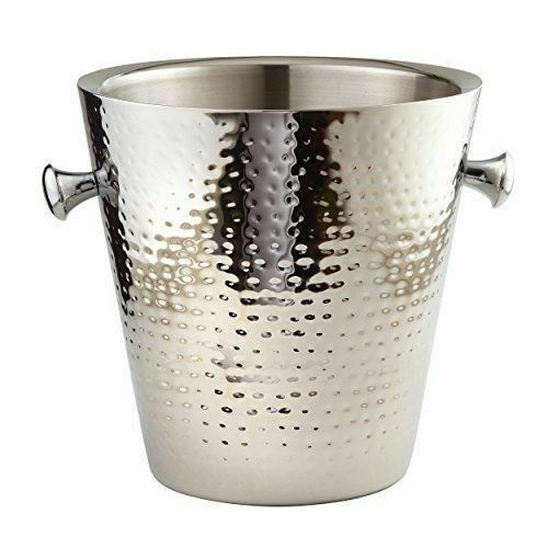 Hammered Double Wall Stainless Steel Bucket