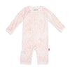 Seas The Day Pink Modal Magnetic Ruffle Coverall