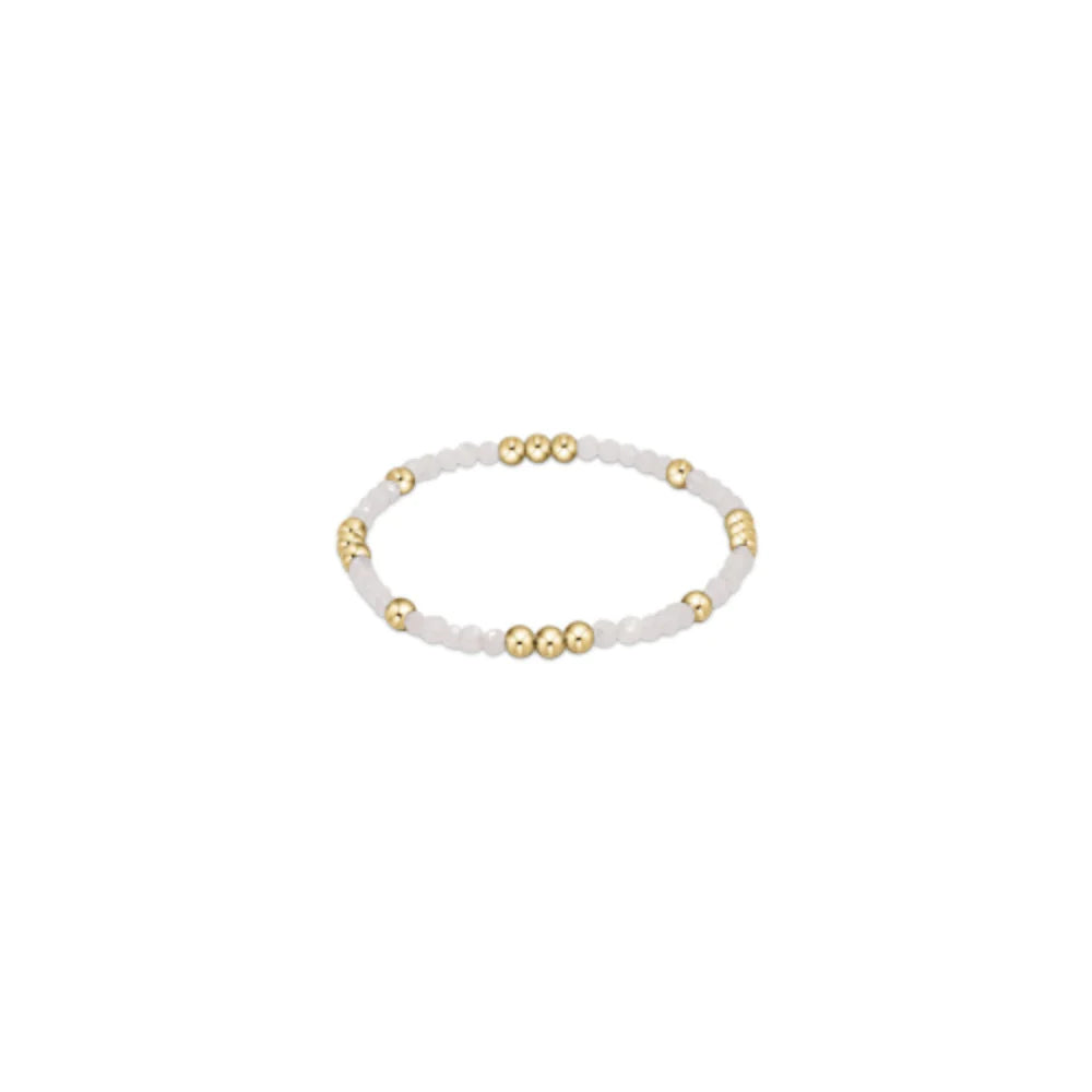 Worthy Pattern 3mm Bead Bracelet | Moonstone