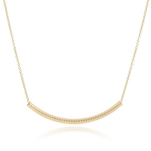 16" necklace gold | bliss bar textured gold